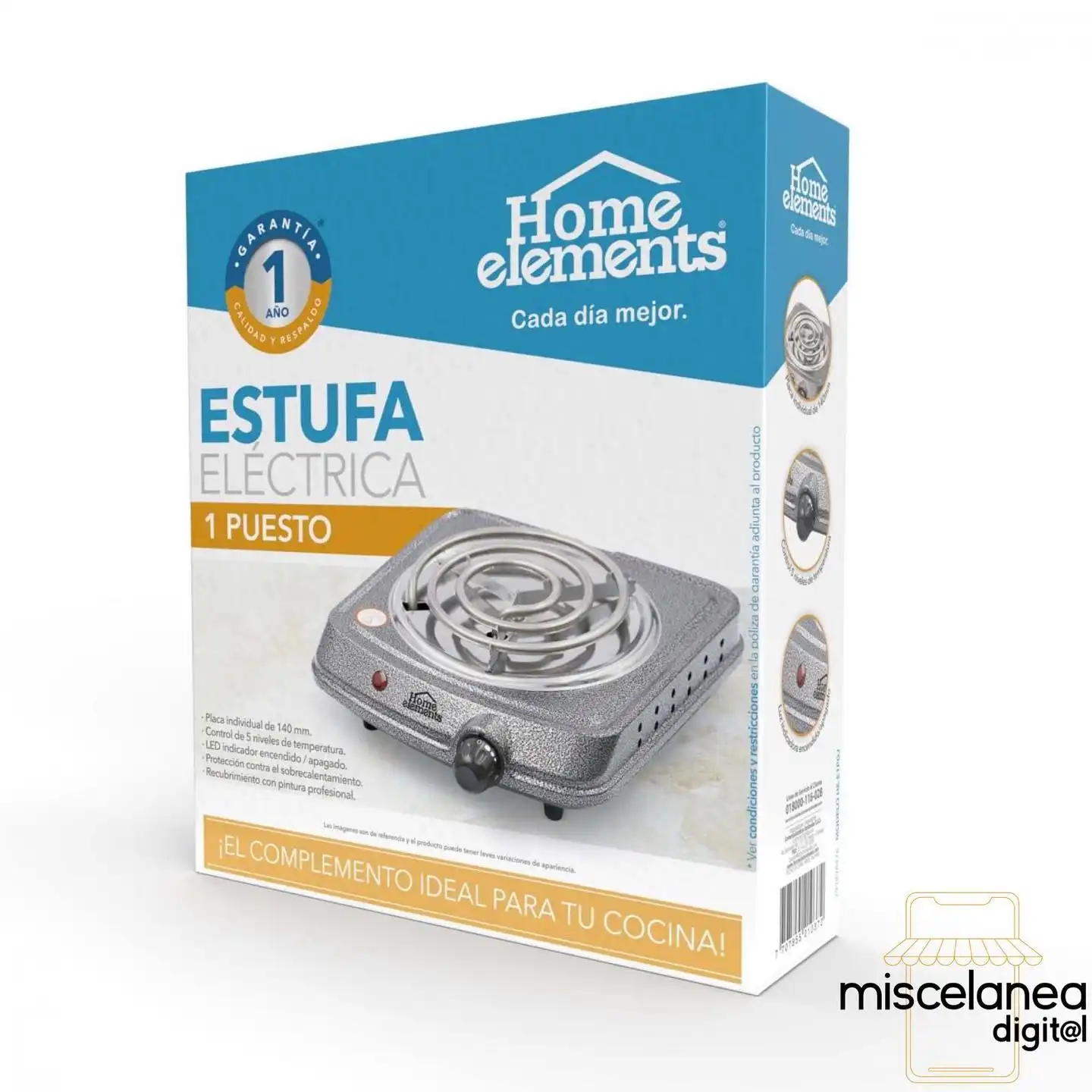 ESTUFA ELÉCTRICA 1 PUESTO